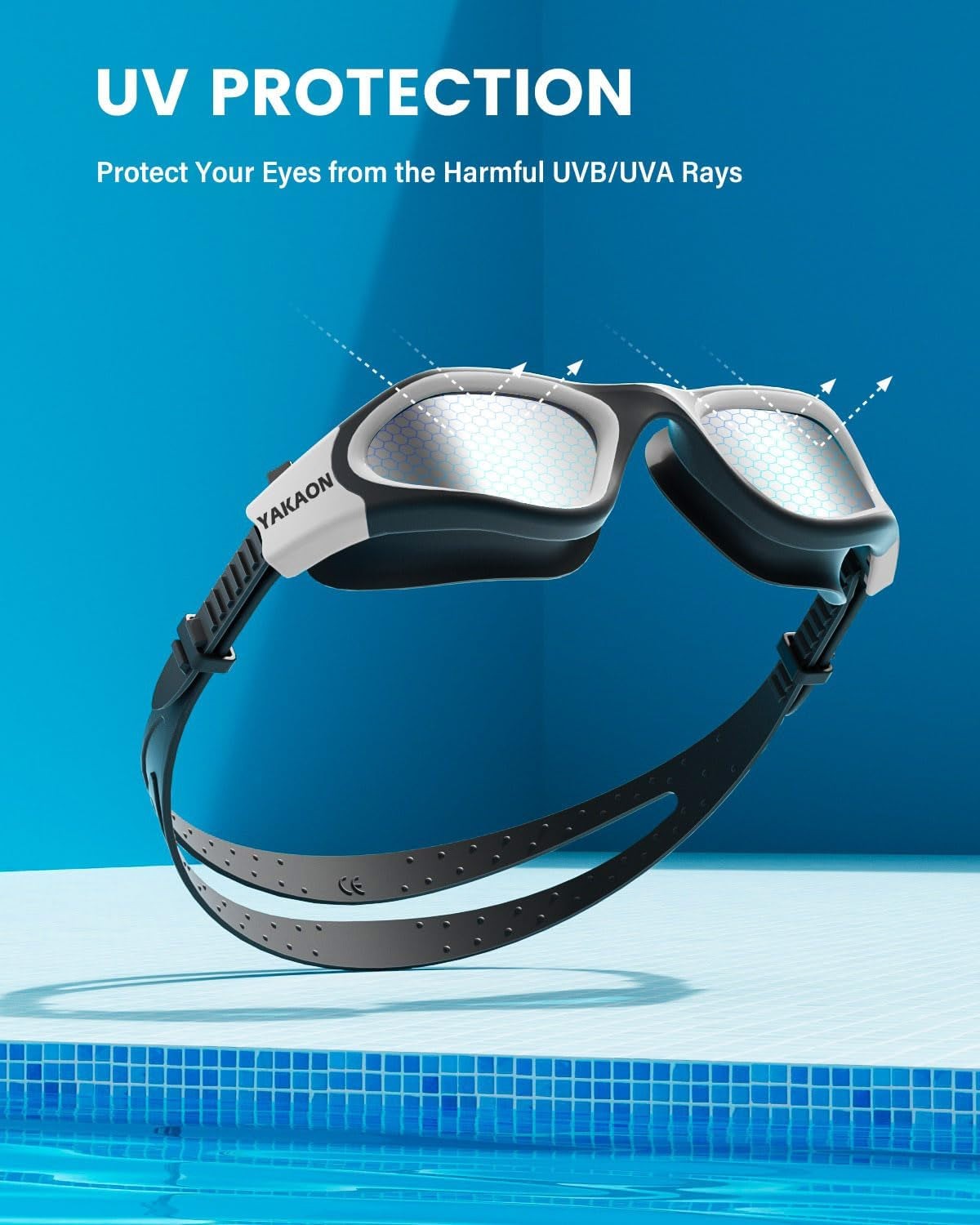 Swim Goggles, Polarized Anti-Fog Swimming Goggles for Adult Men Women